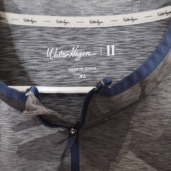 Walter Hagen Long Slv Lightweight Abstract Print Performance Pullover 1/4 Zip XL - Picture 2 of 6